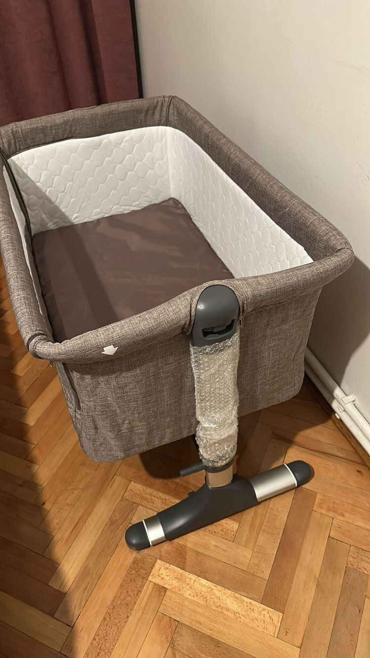 Baby Plus Safe Side Anne Yanı Bebek Beşiği – Kahverengi