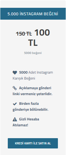 5000 İnstagram Beğeni