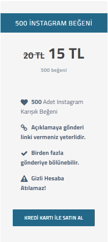 500 İnstagram Beğeni