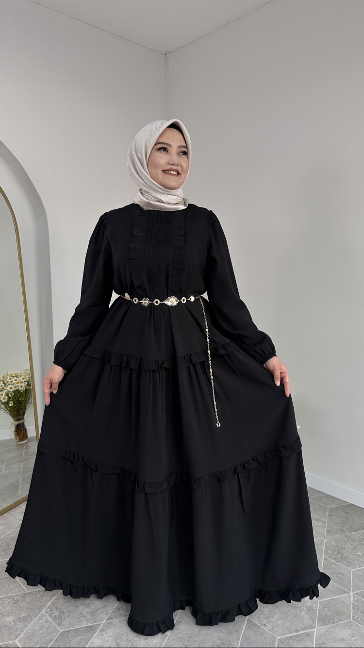 Mevra elbise Siyah
