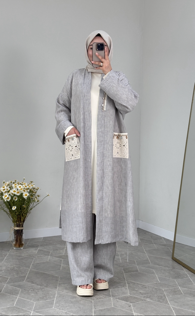 Kimono Takım Gri