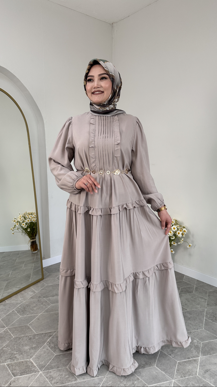Mevra Elbise Taş rengi
