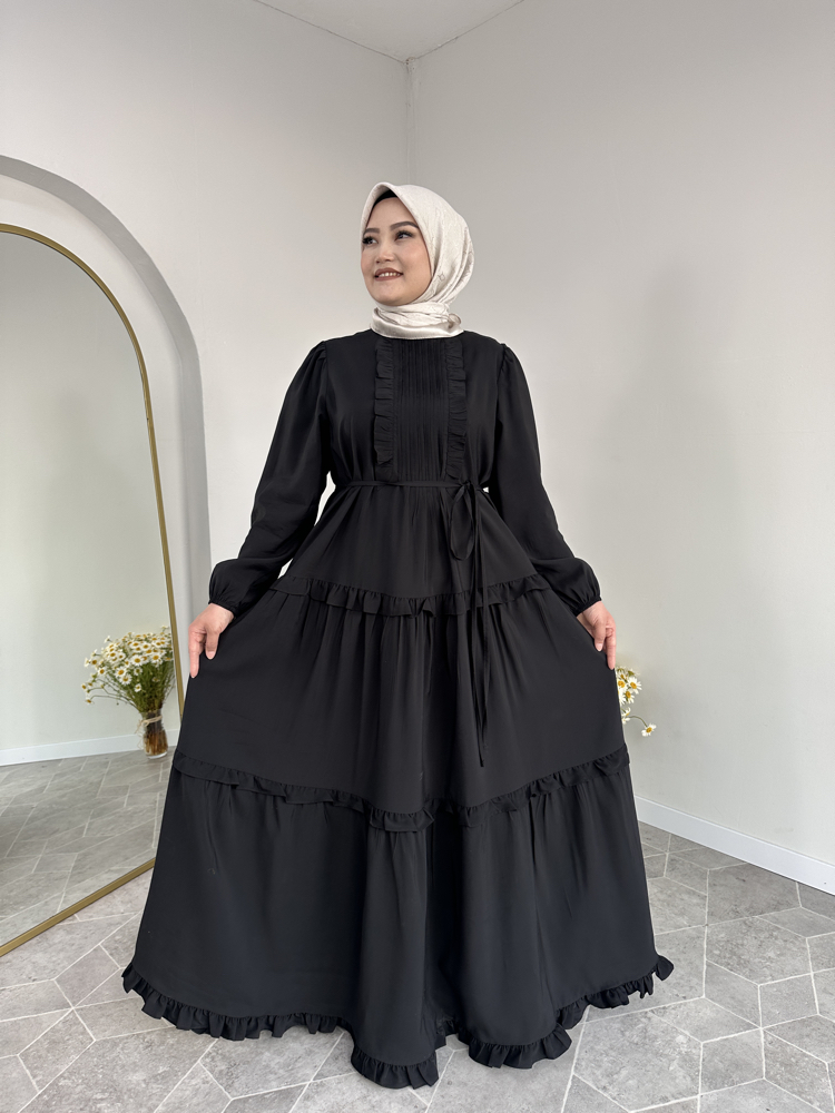 Mevra elbise Siyah