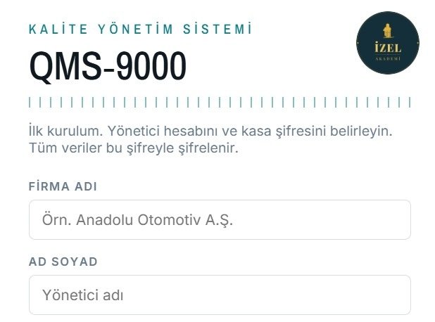 QMS 9000 Kalite Performans Yönetim ve Raporlama Sistemi
