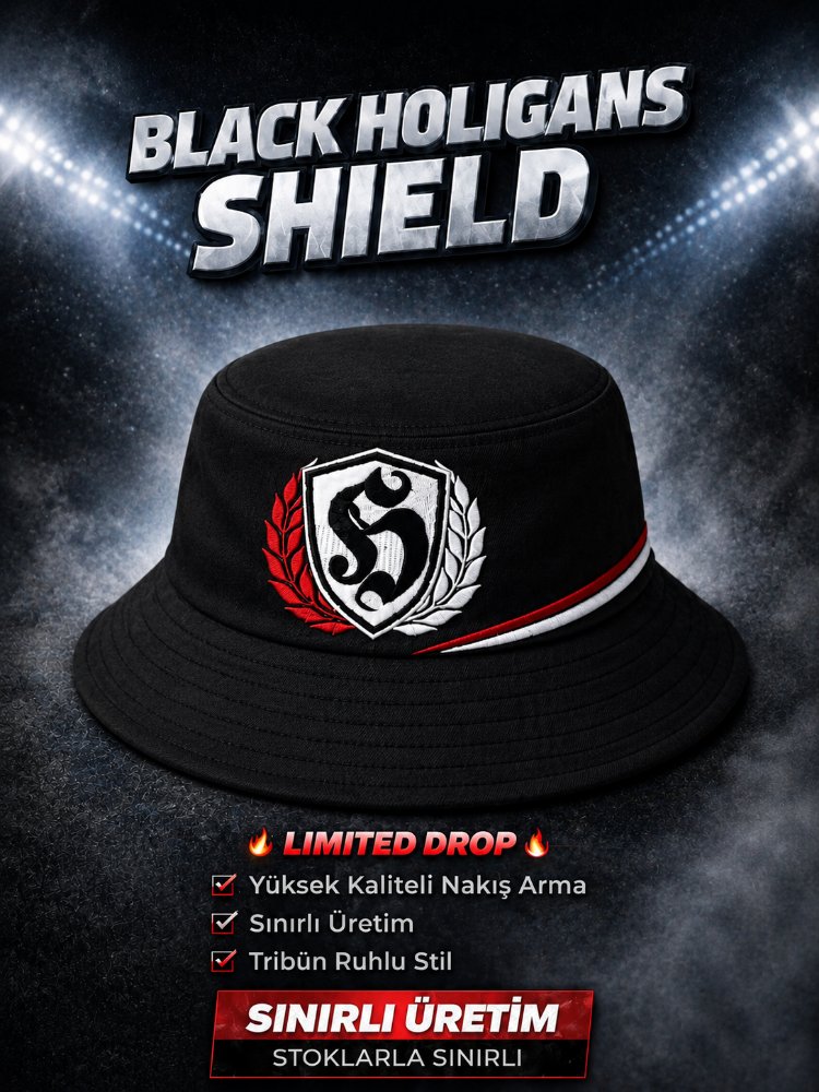 Kırmızı Beyaz- Holar Holigans Shield Series Bucket Hat (Balıkçı Şapka)