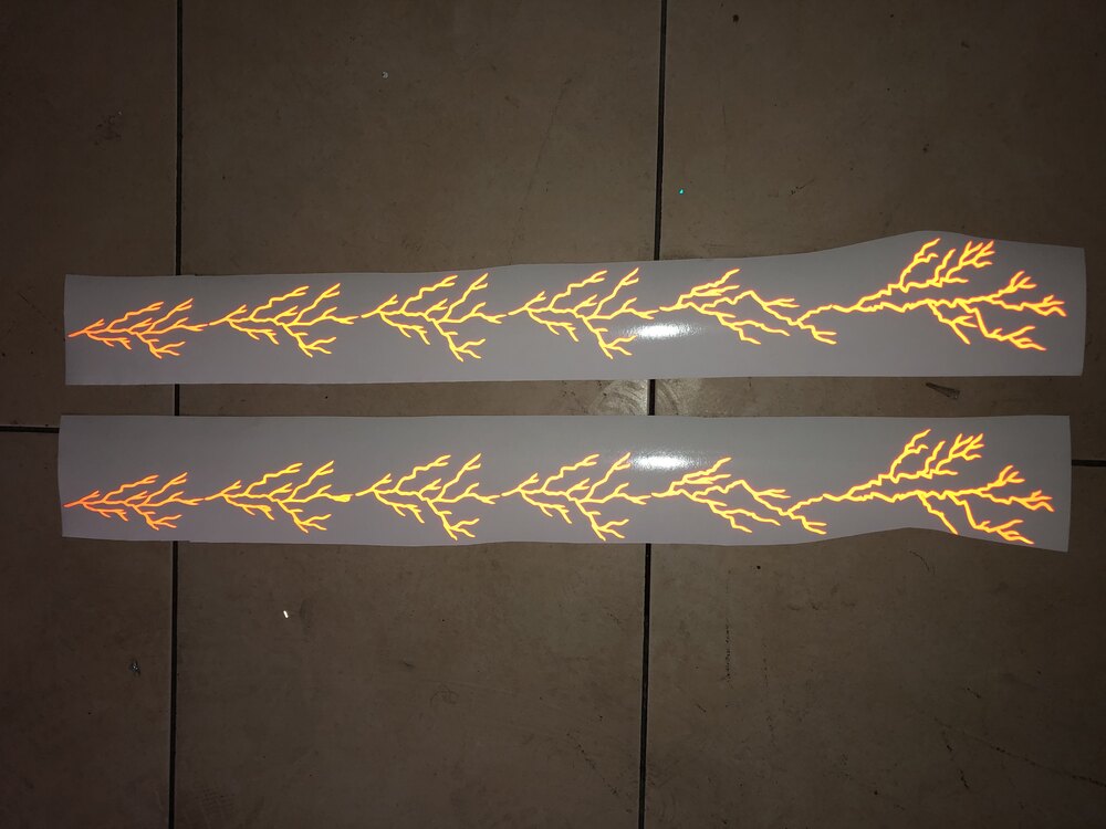 Reflektörlü Yıldırım Sticker