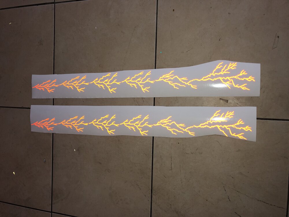 Reflektörlü Yıldırım Sticker