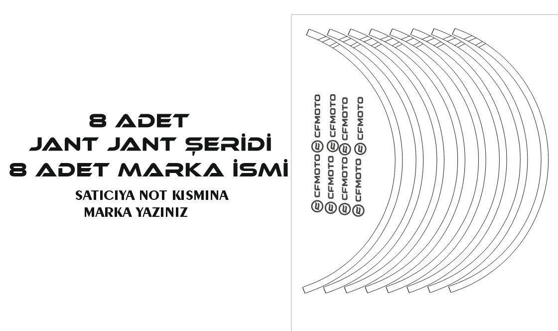 17 Jant Her Motora Uyan Jant Şeridi