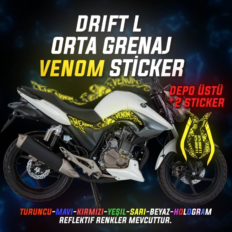 DRIFT L ORTA GRENAJ VENOM STİCKER