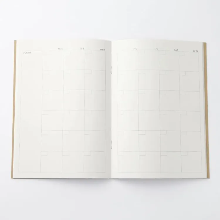 Muji Aylık Planlayıcı Defter – A5 Boyut (32 Yaprak)