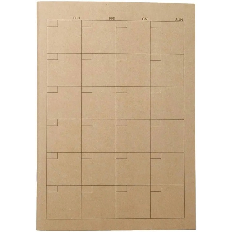 Muji Aylık Planlayıcı Defter – A5 Boyut (32 Yaprak)
