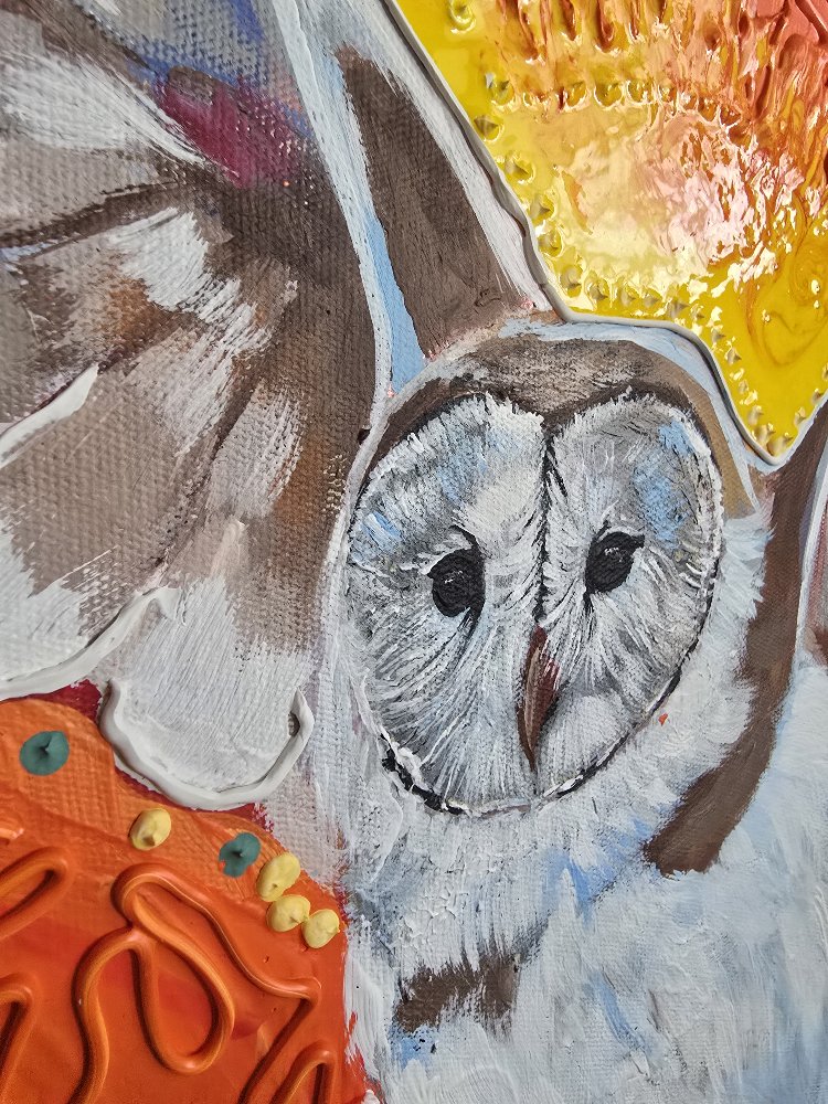 Hegwid – 35×50 Tuval Üzerine Akrilik ve Rölyef Doku