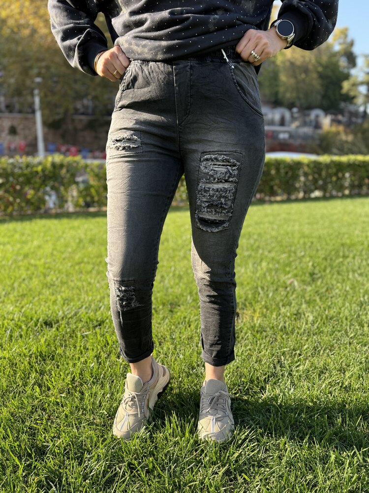 Pul Payet Siyah Pantolon