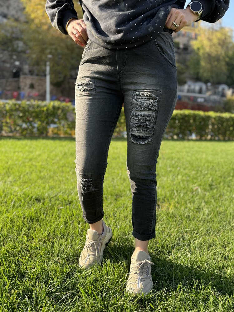 Pul Payet Siyah Pantolon
