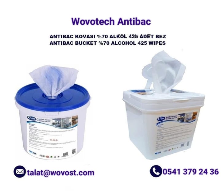 Wovotech - Antibac Alkol Bazlı El Temizleme Bezi-425 adt