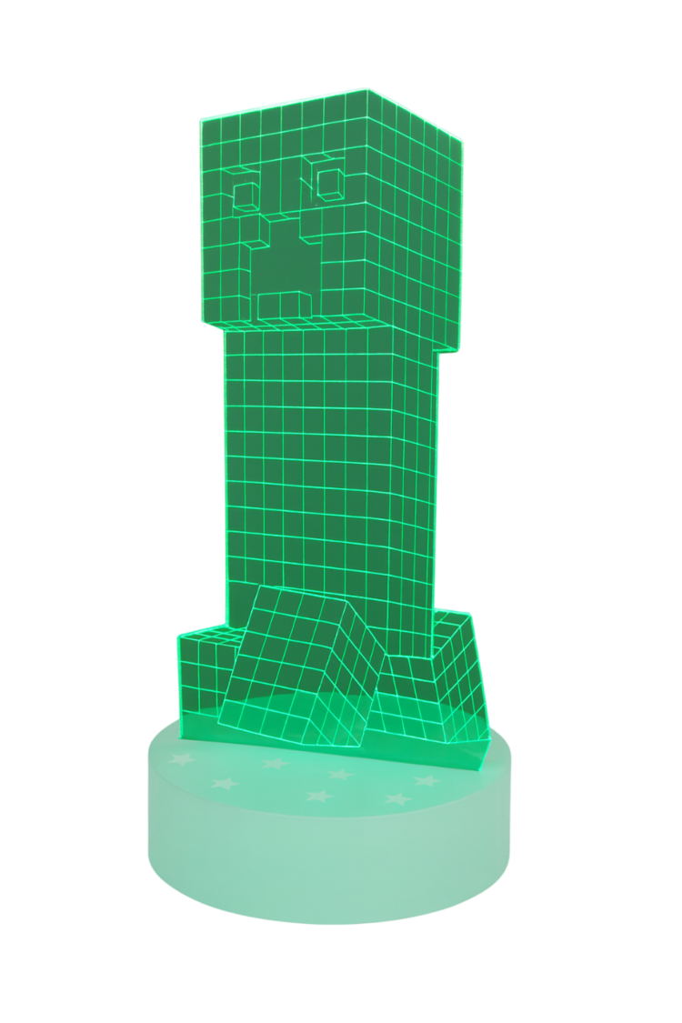 Minecraft Creeper Temalı 3D Gece Lambası