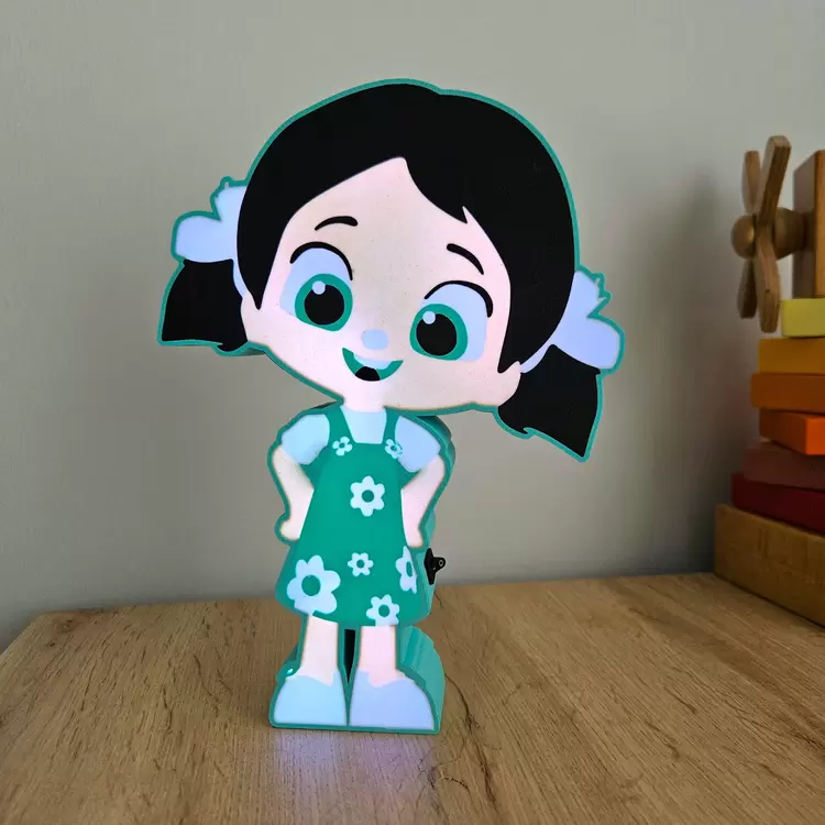 Niloya RGB LED Lightbox Gece Lambası – Şarjlı, Kumandalı