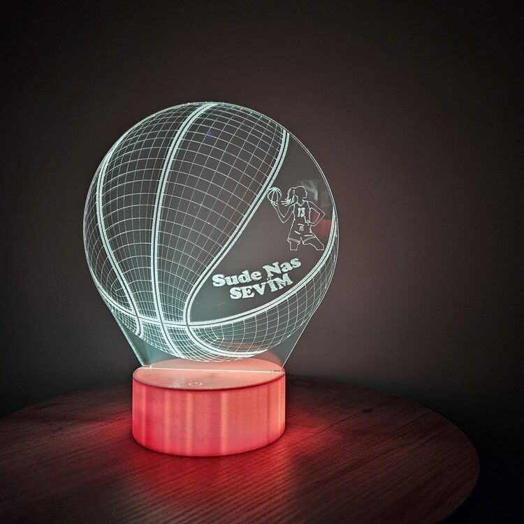 JetJest Basketbol Temalı 3D İllüzyon RGB LED Lamba