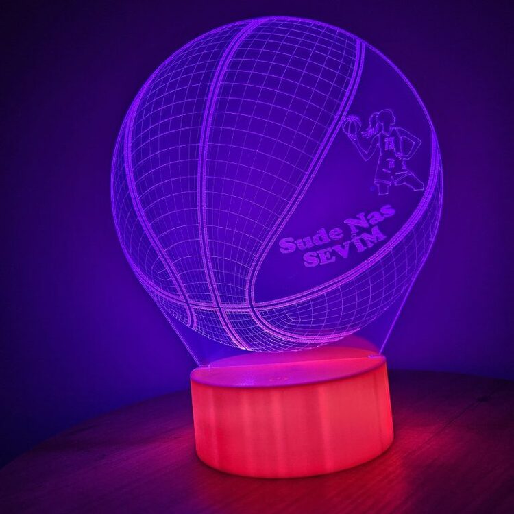 JetJest Basketbol Temalı 3D İllüzyon RGB LED Lamba