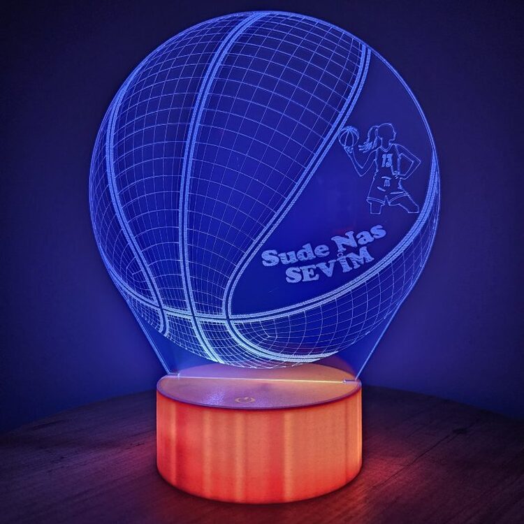 JetJest Basketbol Temalı 3D İllüzyon RGB LED Lamba