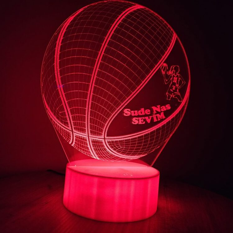 JetJest Basketbol Temalı 3D İllüzyon RGB LED Lamba