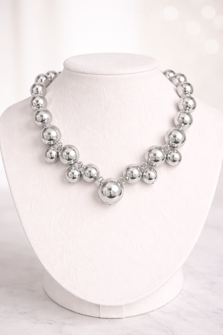 SILVER RENK ELEMENT KOLYE