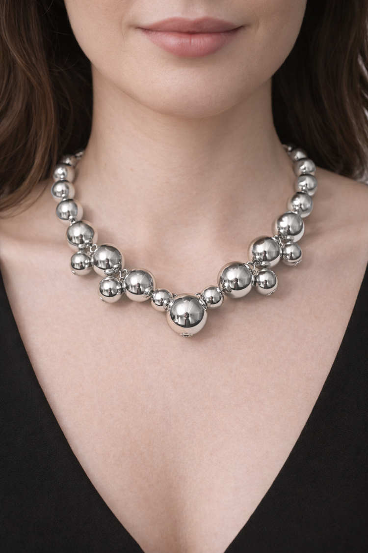 SILVER RENK ELEMENT KOLYE