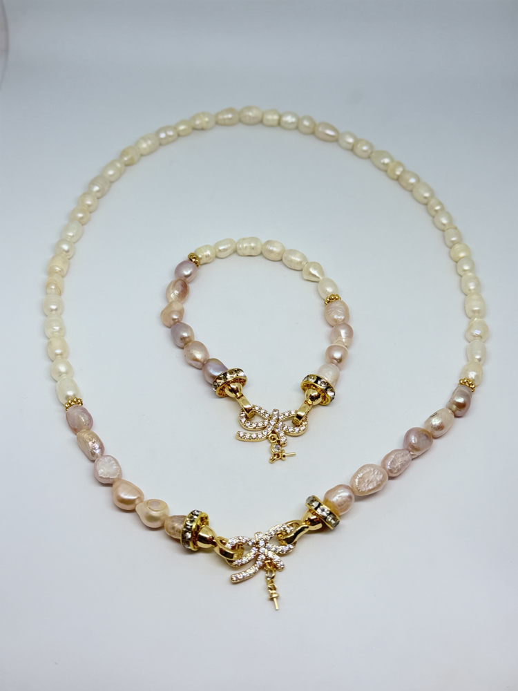 İnci Kolye&Bileklik Set
