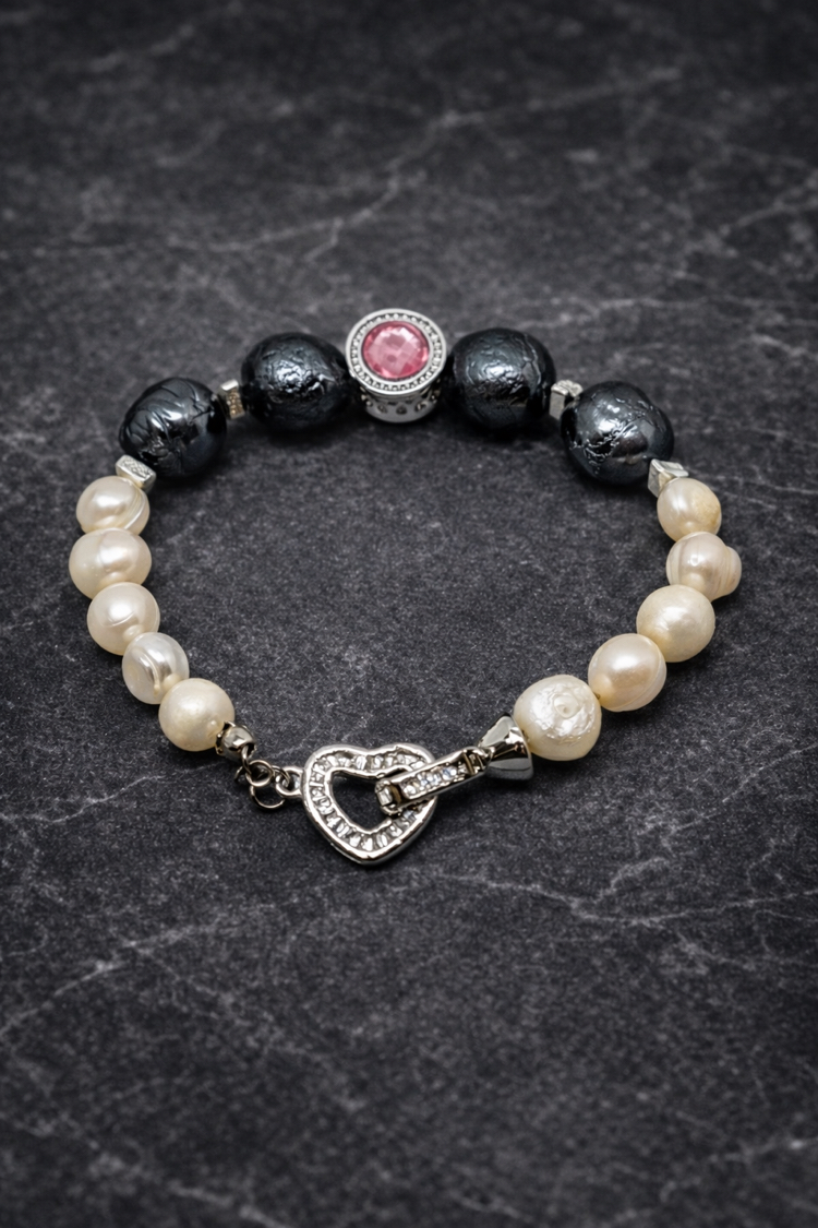 Midnight Heart İnci Bileklik