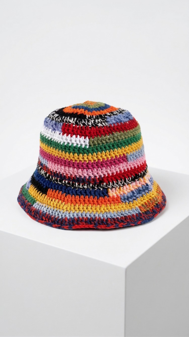 Multicolor bucket hat