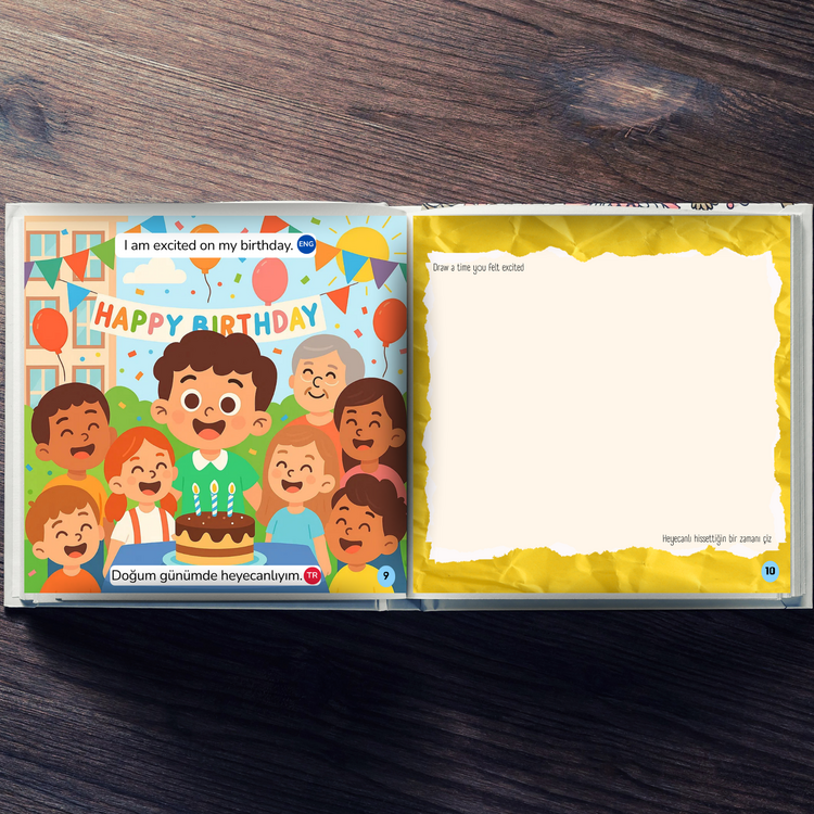 Bilingual children’s storybook "All Kinds of Feelings/Tüm Duygular''