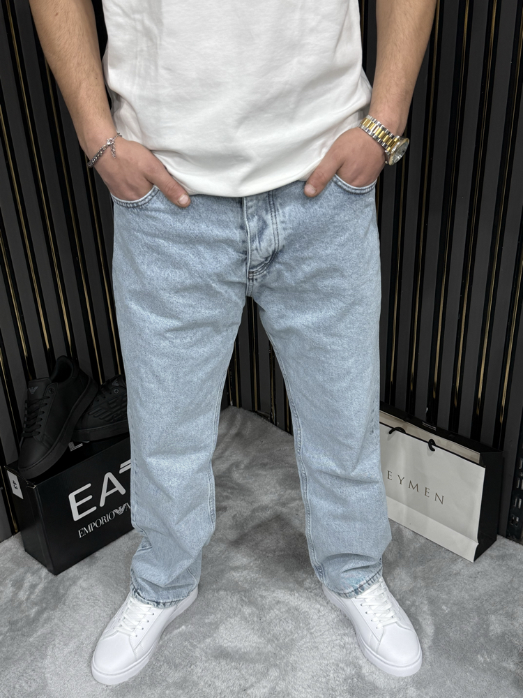 BUZ MAVİ BAGGY KOT PREMİUM