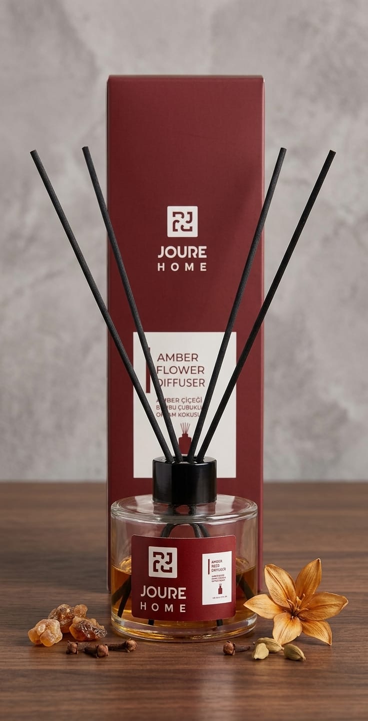 Amber Flower Diffuser - Amber Bambu Çubuklu Ortam Kokusu