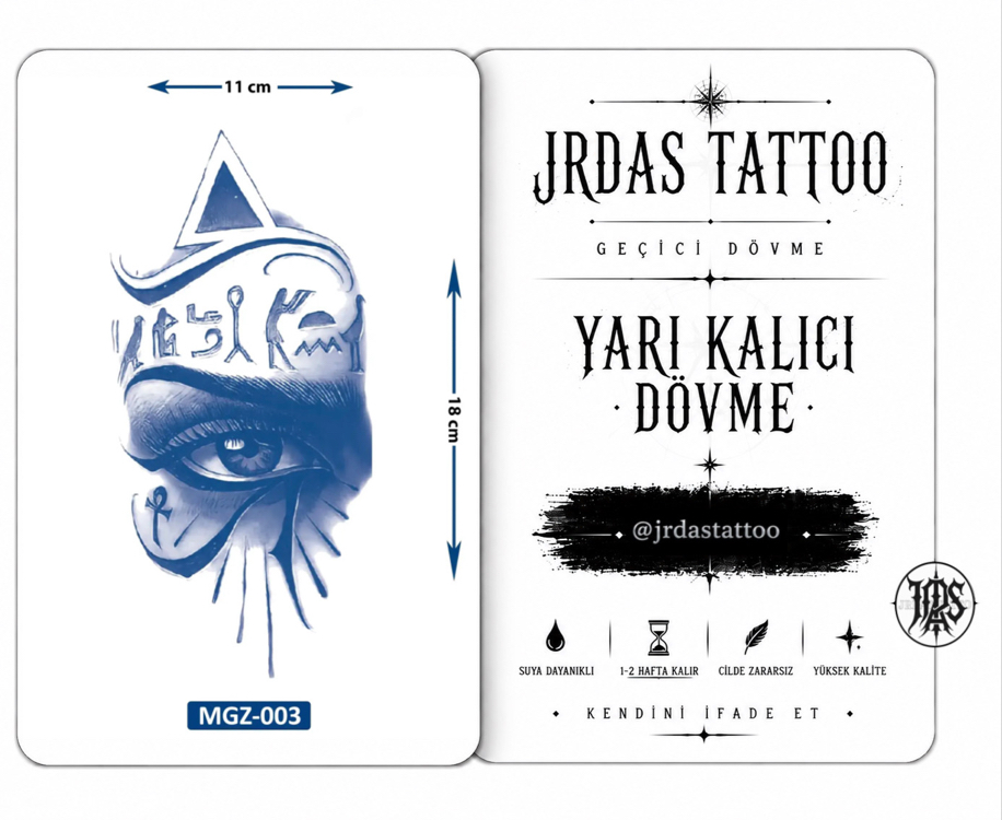 Yarı Kalıcı Orta Boy Dövme: Göz ve Piramit Sırrı