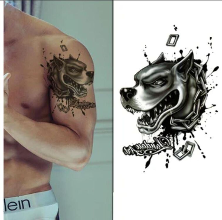 Pitbull Unisex Geçici Dövme 
