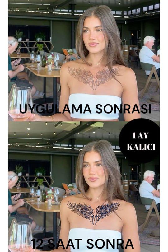 KANAT FİGÜRLÜ GEÇİCİ DÖVME 