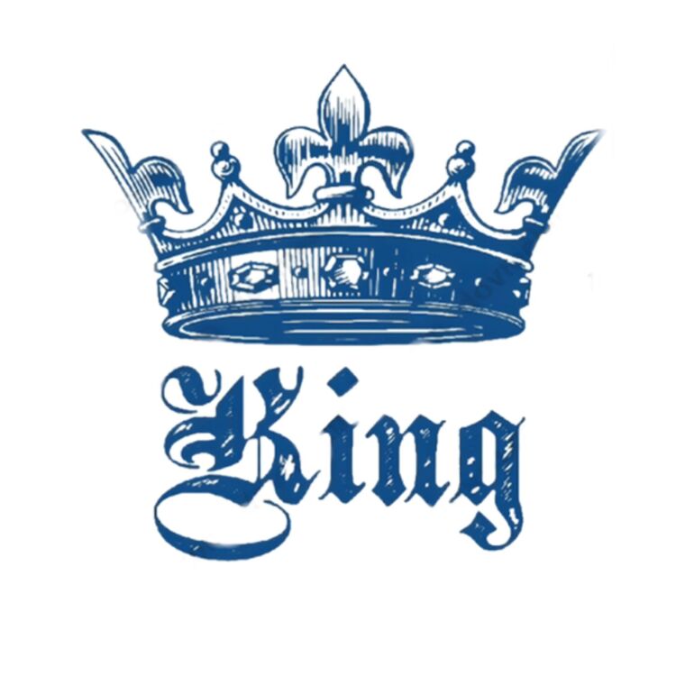 Yarı Kalıcı Orta Boy King Taç dövmesi