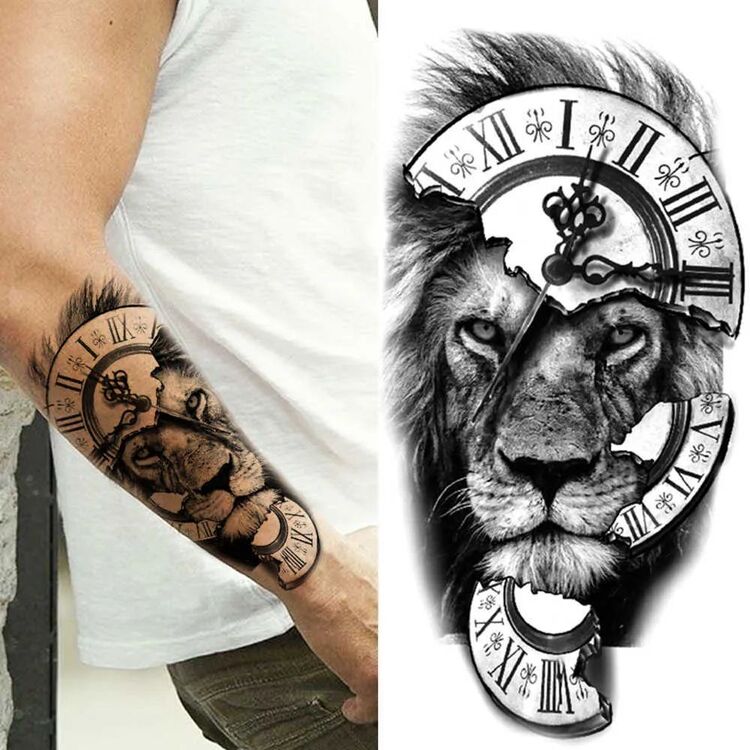 ASLAN FİGÜRLÜ GEÇİCİ DÖVME 