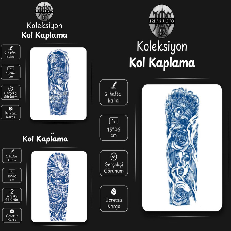3 LÜ YARI KALICI DÖVME PAKETİ