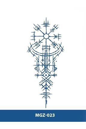 Yarı Kalıcı Orta Boy Viking Sembolü Dövmesi
