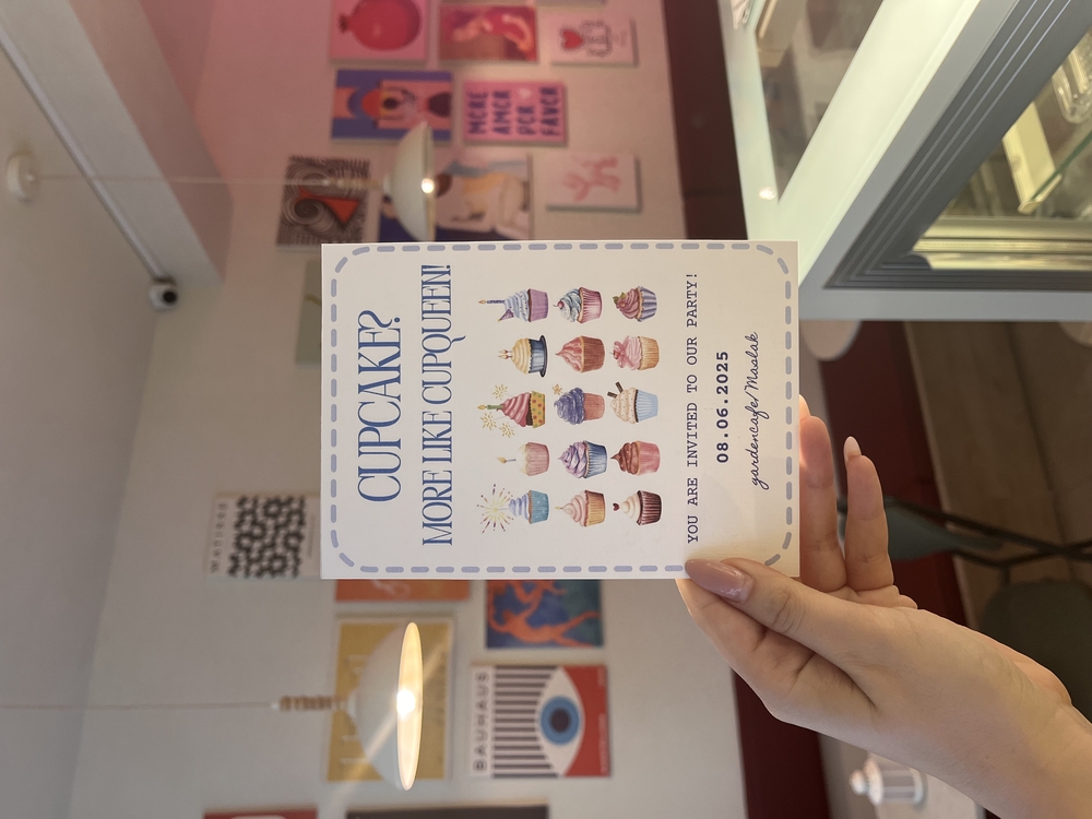Cupcake card (özelleştirilebilir.) 10 Adet
