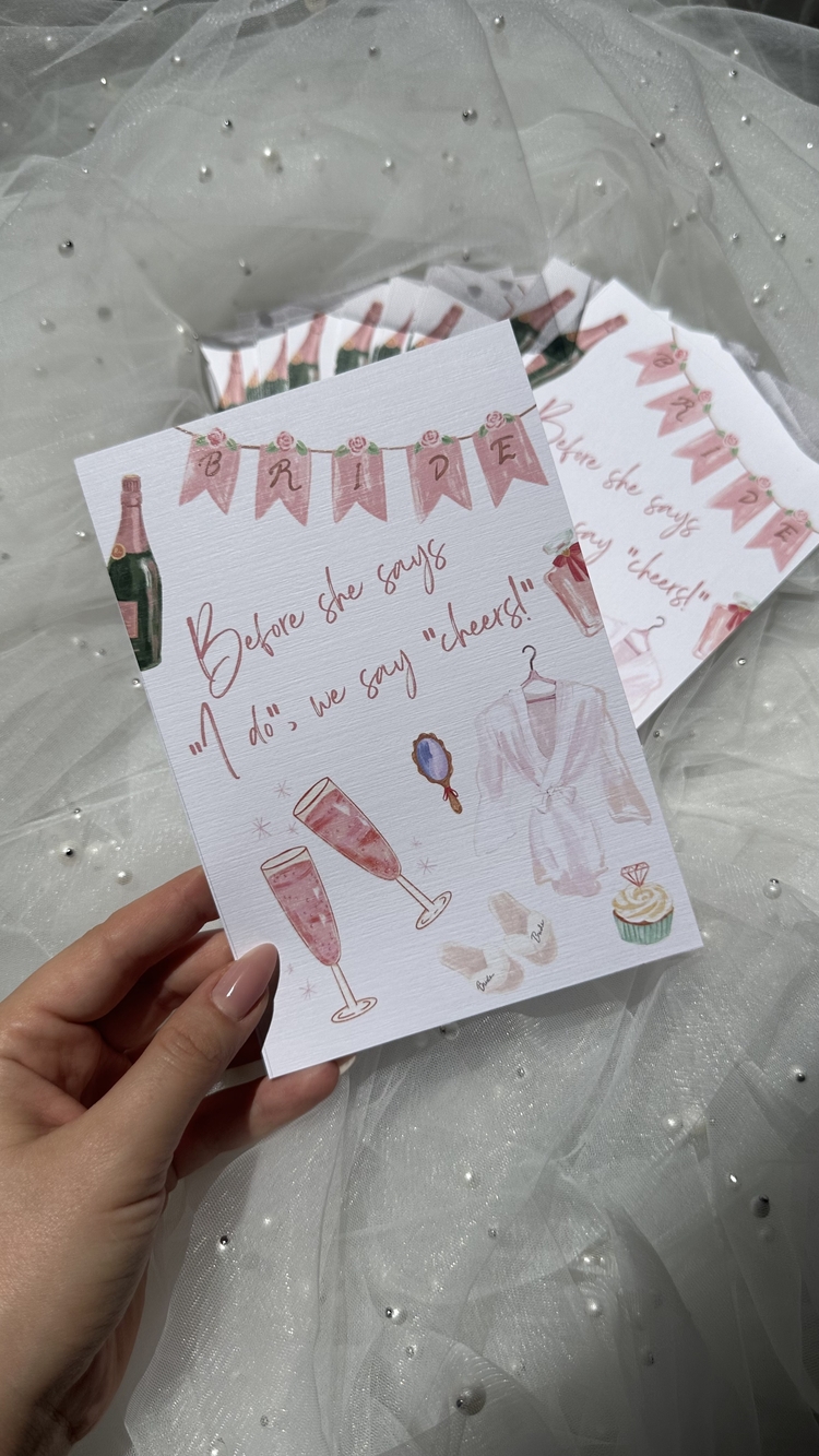 Bride Cheers Card (12 adet)