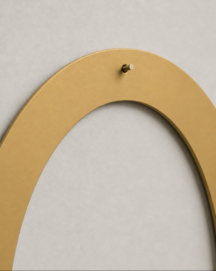 Oval Metal Çerçeve Seti | Dekoratif Duvar Çerçevesi | Mat Gold & Siyah