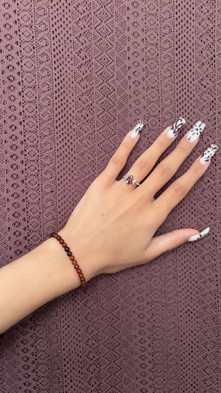 Lal (Garnet) 4 mm Bileklik