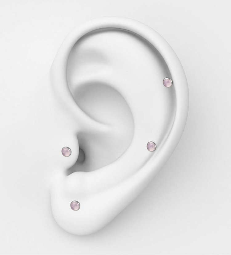 Pembe Kuvars Piercing - Aley X Kaaida