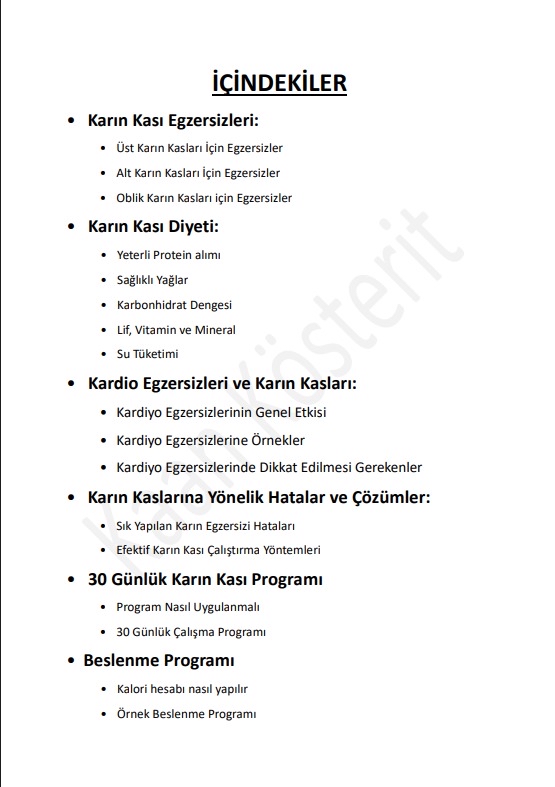 Karın Kası Nasıl Yapılır