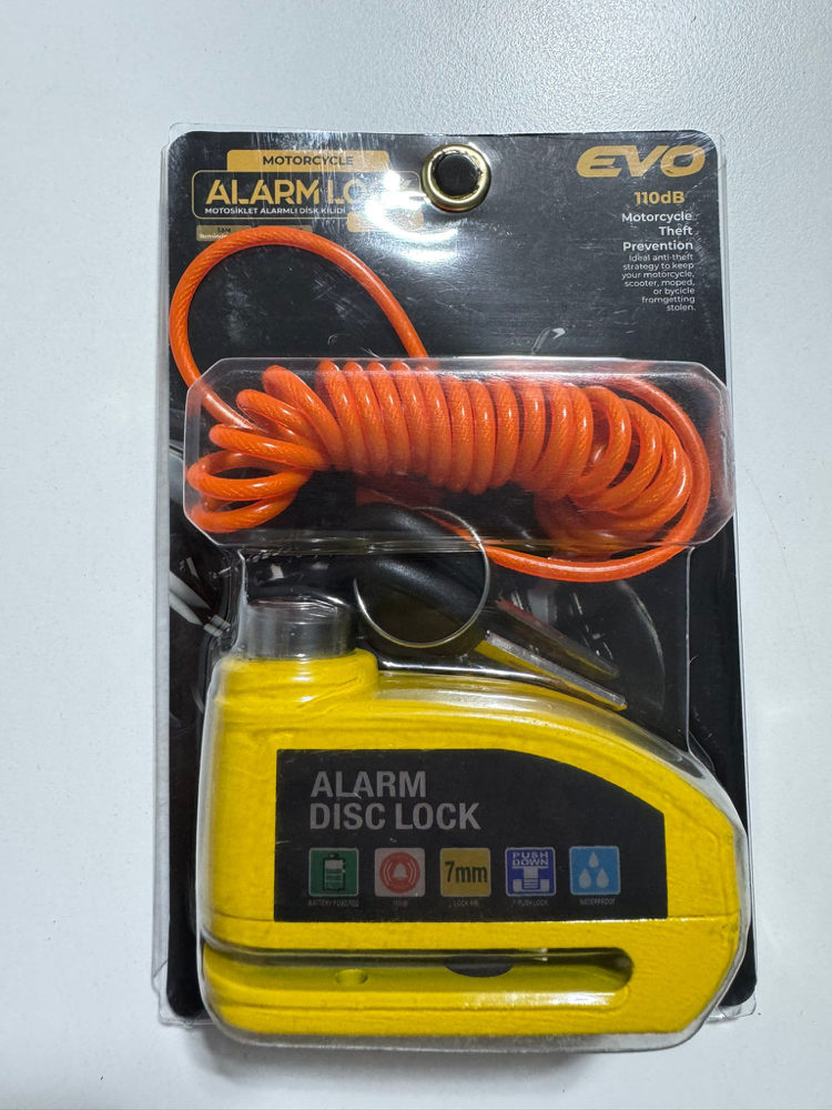 Evo marka Alarmlı Disk Kilit Sistemi
