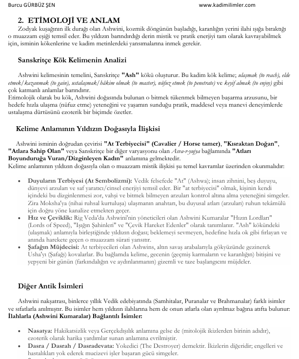 Vedik Astrolojide Nakshatralar - Burcu GÜRBÜZ ŞEN (Dijital Ürün - .pdf)