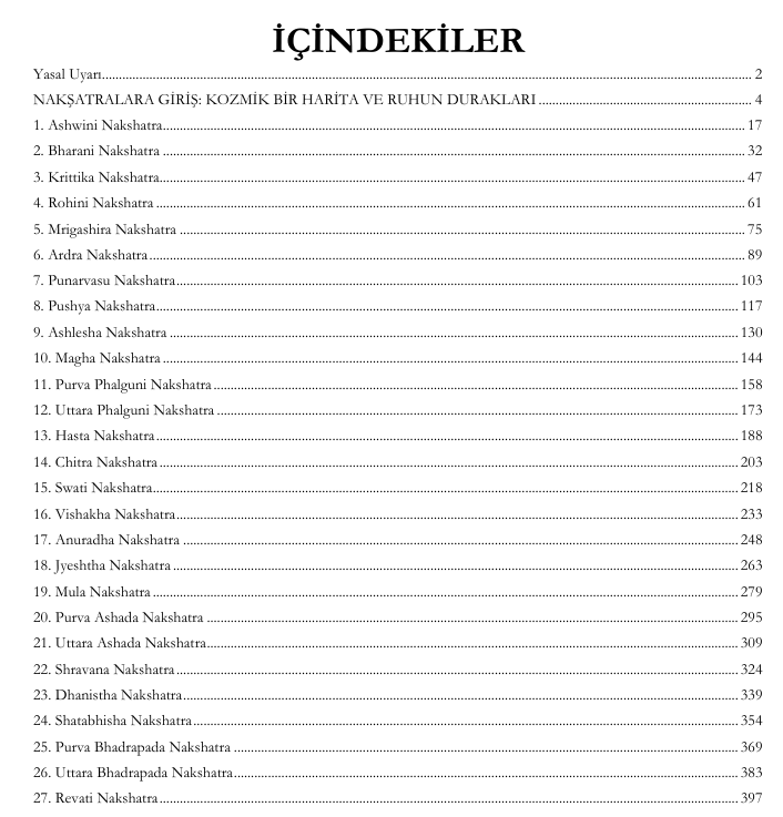 Vedik Astrolojide Nakshatralar - Burcu GÜRBÜZ ŞEN (Dijital Ürün - .pdf)