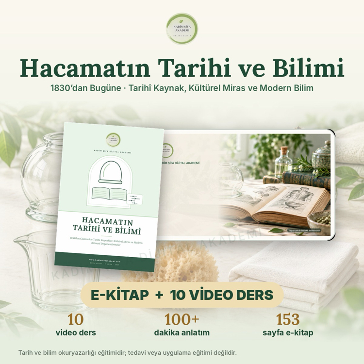Hacamat Eğitim Seti: Hacamatın Tarihi ve Bilimi (10 Ders + E-Kitap)